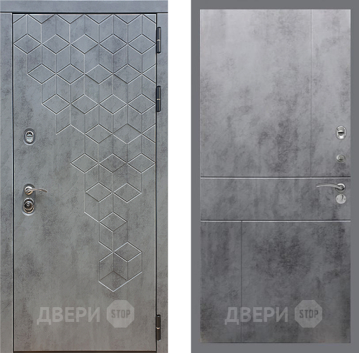 Входная металлическая Дверь Стоп БЕТОН ФЛ-290 Бетон темный в Павловском Посаде