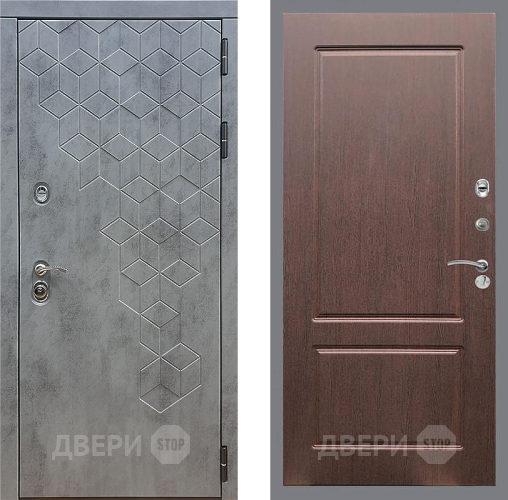 Дверь Стоп БЕТОН ФЛ-117 Орех премиум в Павловском Посаде