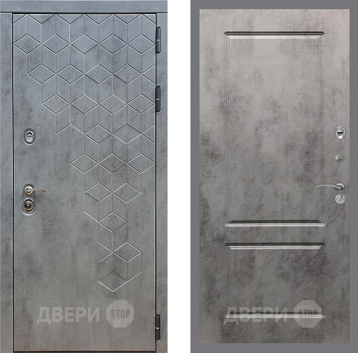 Дверь Стоп БЕТОН ФЛ-117 Бетон темный в Павловском Посаде