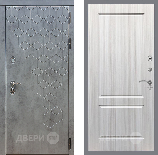 Входная металлическая Дверь Стоп БЕТОН ФЛ-117 Сандал белый в Павловском Посаде