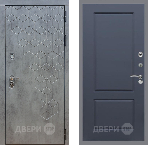 Дверь Стоп БЕТОН ФЛ-117 Силк титан в Павловском Посаде