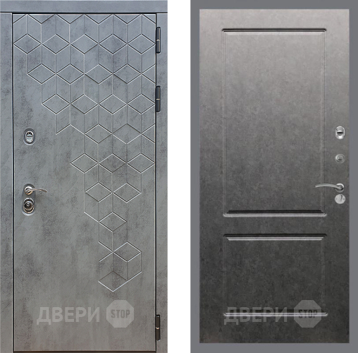 Входная металлическая Дверь Стоп БЕТОН ФЛ-117 Штукатурка графит в Павловском Посаде