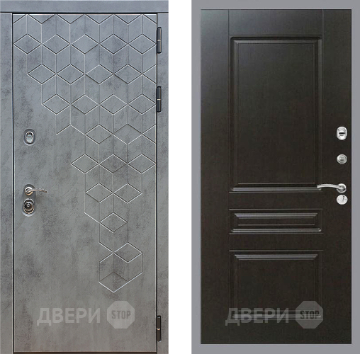 Входная металлическая Дверь Стоп БЕТОН ФЛ-243 Венге в Павловском Посаде