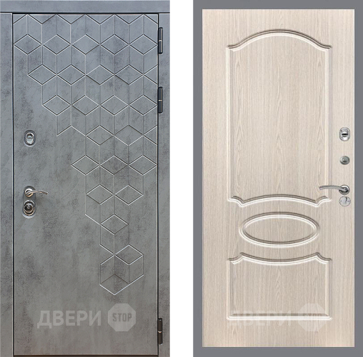 Дверь Стоп БЕТОН ФЛ-128 Беленый дуб в Павловском Посаде