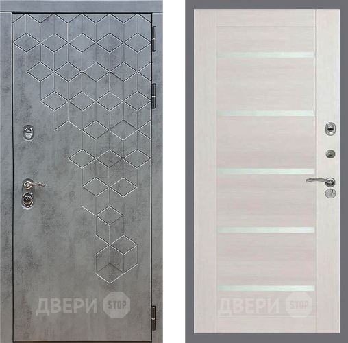 Входная металлическая Дверь Стоп БЕТОН СБ-14 Лиственница беж в Павловском Посаде