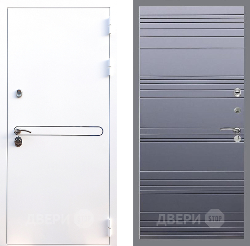 Входная металлическая Дверь Стоп Лайн Вайт Лайн Силк титан в Павловском Посаде