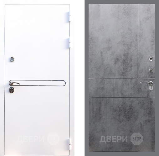 Входная металлическая Дверь Стоп Лайн Вайт ФЛ-290 Бетон темный в Павловском Посаде