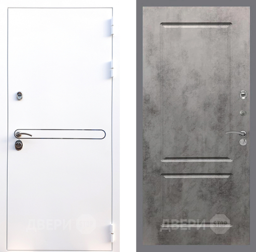 Входная металлическая Дверь Стоп Лайн Вайт ФЛ-117 Бетон темный в Павловском Посаде