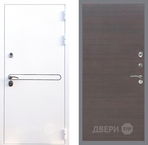Входная металлическая Дверь Стоп Лайн Вайт Гладкая венге поперечный в Павловском Посаде