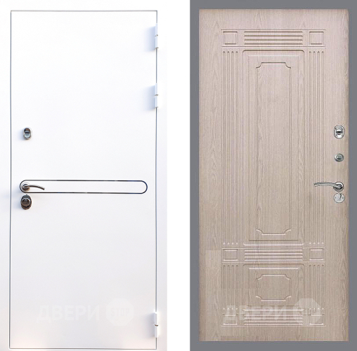 Входная металлическая Дверь Стоп Лайн Вайт ФЛ-2 Беленый дуб в Павловском Посаде