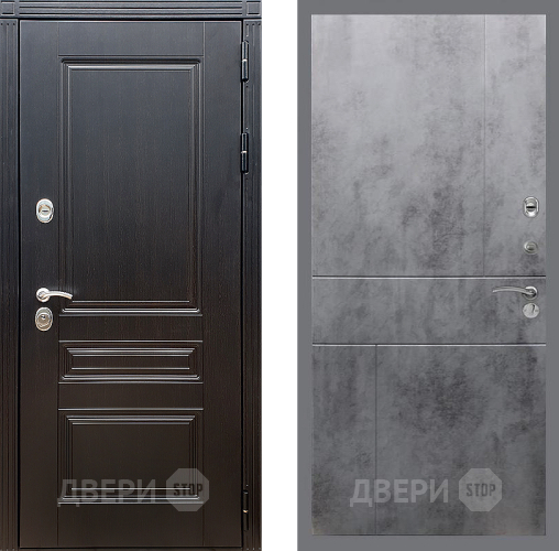 Входная металлическая Дверь Стоп МЕГАПОЛИС ФЛ-290 Бетон темный в Павловском Посаде