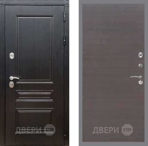 Входная металлическая Дверь Стоп МЕГАПОЛИС Гладкая венге поперечный в Павловском Посаде