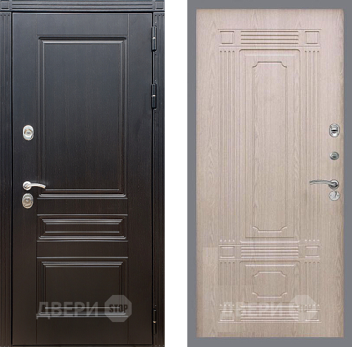 Входная металлическая Дверь Стоп МЕГАПОЛИС ФЛ-2 Беленый дуб в Павловском Посаде