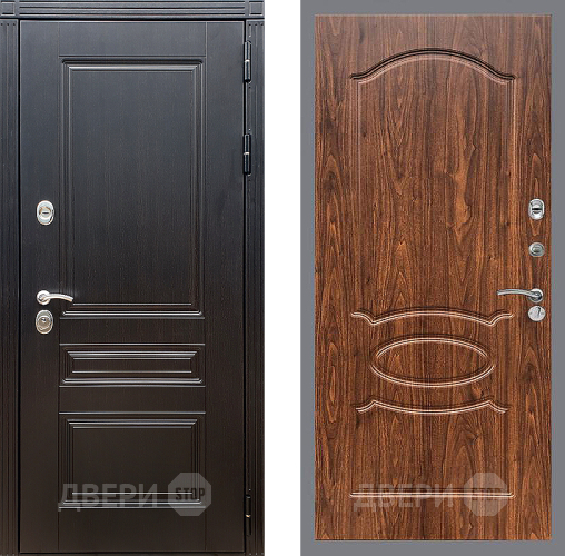 Входная металлическая Дверь Стоп МЕГАПОЛИС ФЛ-128 орех тисненый в Павловском Посаде