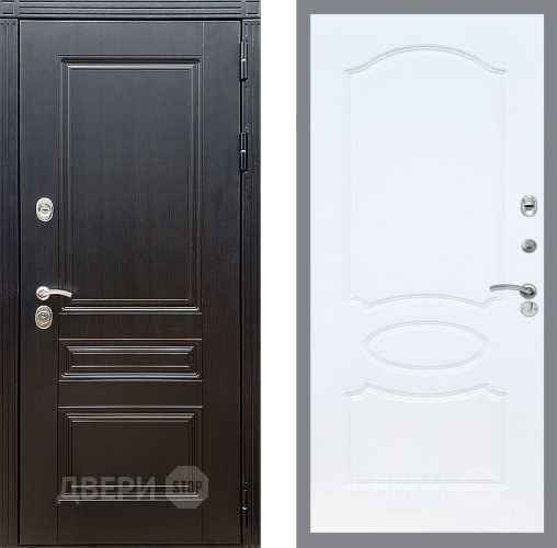 Входная металлическая Дверь Стоп МЕГАПОЛИС ФЛ-128 Белый ясень в Павловском Посаде