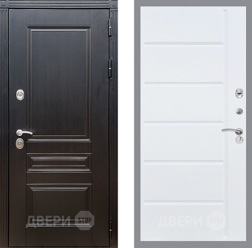 Входная металлическая Дверь Стоп МЕГАПОЛИС ФЛ-102 Белый ясень в Павловском Посаде