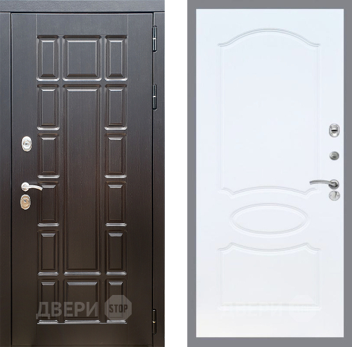 Входная металлическая Дверь Стоп НЬЮ ЙОРК ФЛ-128 Белый ясень в Павловском Посаде