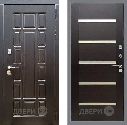 Входная металлическая Дверь Стоп НЬЮ ЙОРК СБ-14 венге поперечный в Павловском Посаде