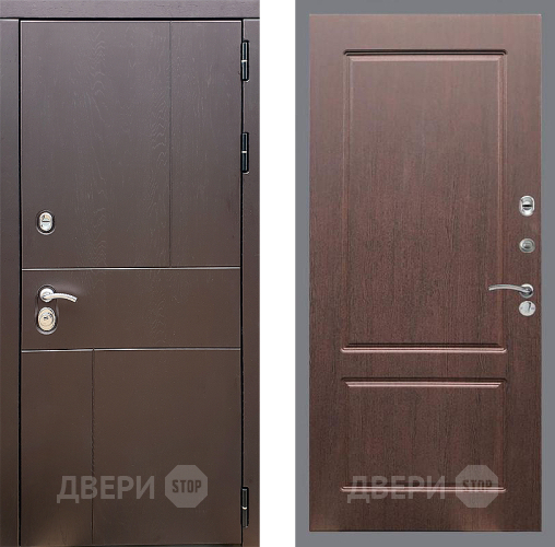 Входная металлическая Дверь Стоп УРБАН ФЛ-117 Орех премиум в Павловском Посаде