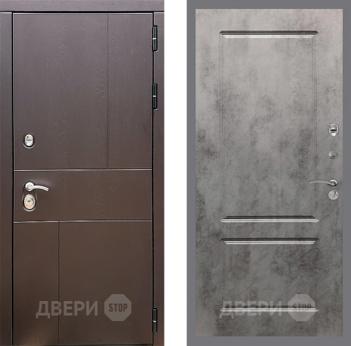 Дверь Стоп УРБАН ФЛ-117 Бетон темный в Павловском Посаде