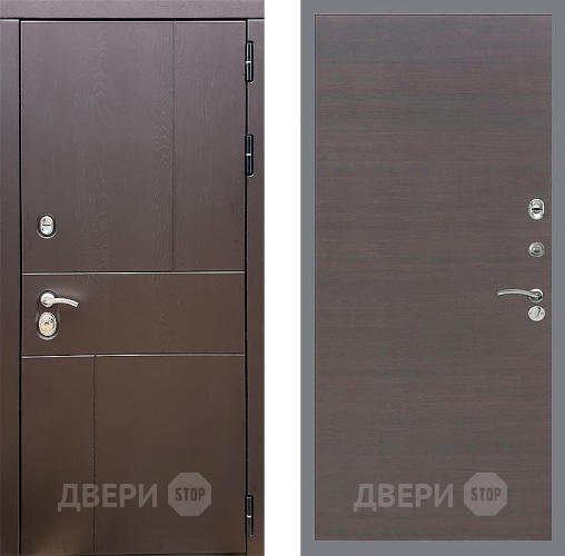 Входная металлическая Дверь Стоп УРБАН Гладкая венге поперечный в Павловском Посаде