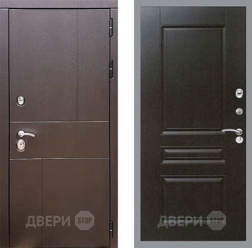 Входная металлическая Дверь Стоп УРБАН ФЛ-243 Венге в Павловском Посаде