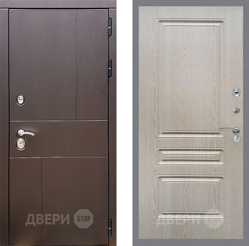 Входная металлическая Дверь Стоп УРБАН ФЛ-243 Беленый дуб в Павловском Посаде