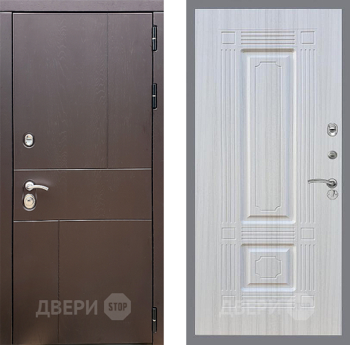 Входная металлическая Дверь Стоп УРБАН ФЛ-2 Сандал белый в Павловском Посаде