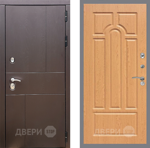 Входная металлическая Дверь Стоп УРБАН ФЛ-58 Дуб в Павловском Посаде