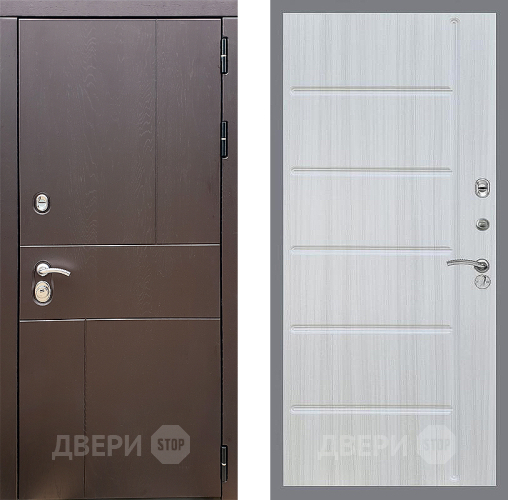 Входная металлическая Дверь Стоп УРБАН ФЛ-102 Сандал белый в Павловском Посаде