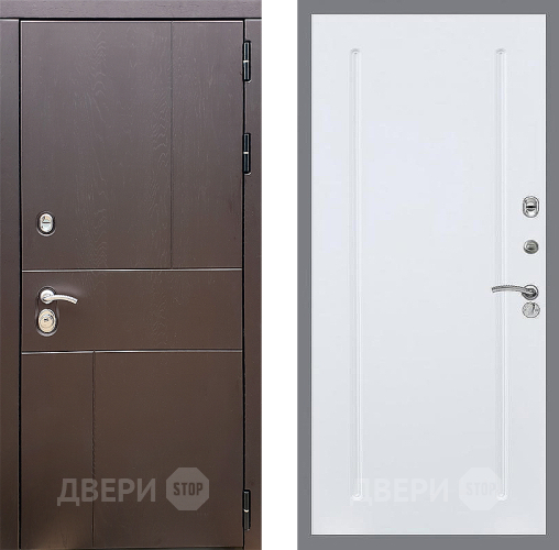 Входная металлическая Дверь Стоп УРБАН ФЛ-68 Силк Сноу в Павловском Посаде
