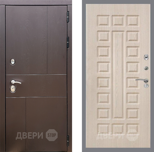 Входная металлическая Дверь Стоп УРБАН ФЛ-183 Беленый дуб в Павловском Посаде