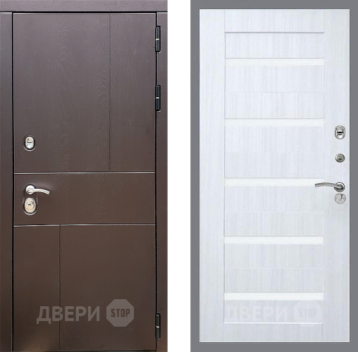 Входная металлическая Дверь Стоп УРБАН СБ-14 Сандал белый в Павловском Посаде