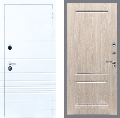 Входная металлическая Дверь Стоп ТРЕНДО ФЛ-117 Беленый дуб в Павловском Посаде