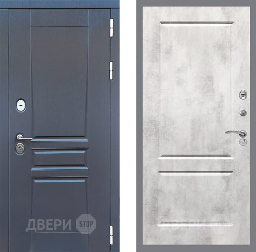 Входная металлическая Дверь Стоп ПЛАТИНУМ ФЛ-117 Бетон светлый в Павловском Посаде