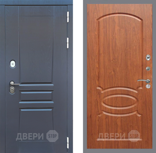 Входная металлическая Дверь Стоп ПЛАТИНУМ ФЛ-128 Береза мореная в Павловском Посаде