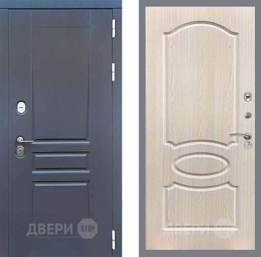 Входная металлическая Дверь Стоп ПЛАТИНУМ ФЛ-128 Беленый дуб в Павловском Посаде