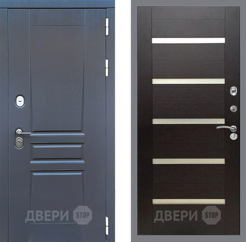 Входная металлическая Дверь Стоп ПЛАТИНУМ СБ-14 венге поперечный в Павловском Посаде