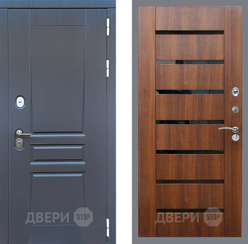 Входная металлическая Дверь Стоп ПЛАТИНУМ СБ-14 Орех бренди в Павловском Посаде
