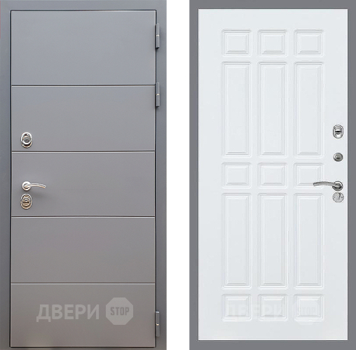 Входная металлическая Дверь Стоп АРТ ГРАФИТ ФЛ-33 Силк Сноу в Павловском Посаде