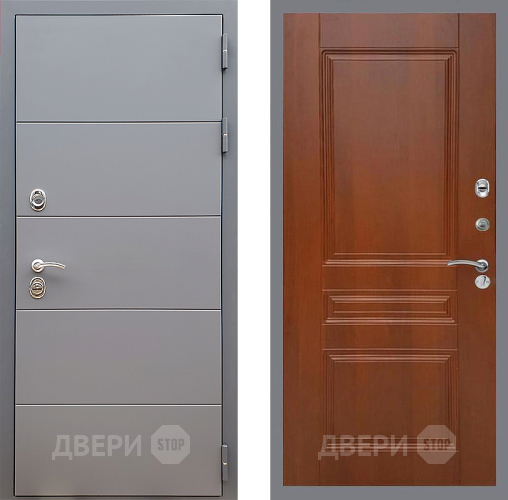 Входная металлическая Дверь Стоп АРТ ГРАФИТ ФЛ-243 Итальянский орех в Павловском Посаде