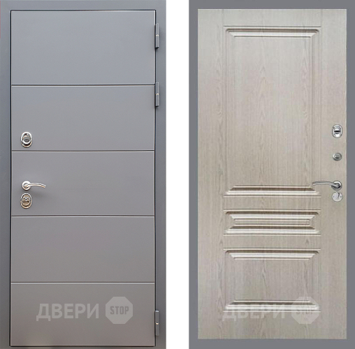 Входная металлическая Дверь Стоп АРТ ГРАФИТ ФЛ-243 Беленый дуб в Павловском Посаде