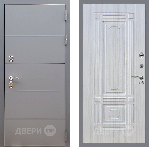Входная металлическая Дверь Стоп АРТ ГРАФИТ ФЛ-2 Сандал белый в Павловском Посаде