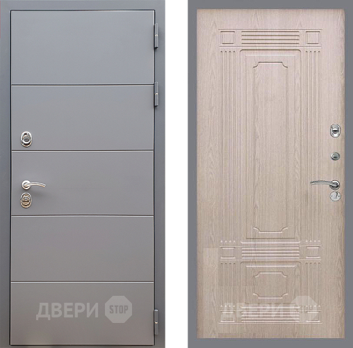 Входная металлическая Дверь Стоп АРТ ГРАФИТ ФЛ-2 Беленый дуб в Павловском Посаде