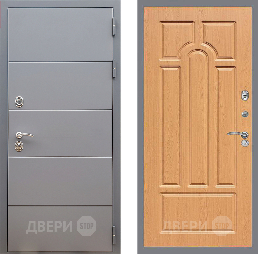 Входная металлическая Дверь Стоп АРТ ГРАФИТ ФЛ-58 Дуб в Павловском Посаде