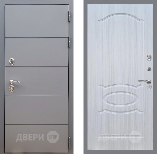 Входная металлическая Дверь Стоп АРТ ГРАФИТ ФЛ-128 Сандал белый в Павловском Посаде