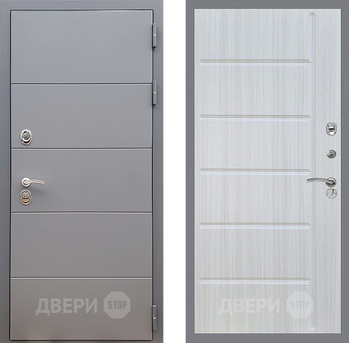Входная металлическая Дверь Стоп АРТ ГРАФИТ ФЛ-102 Сандал белый в Павловском Посаде