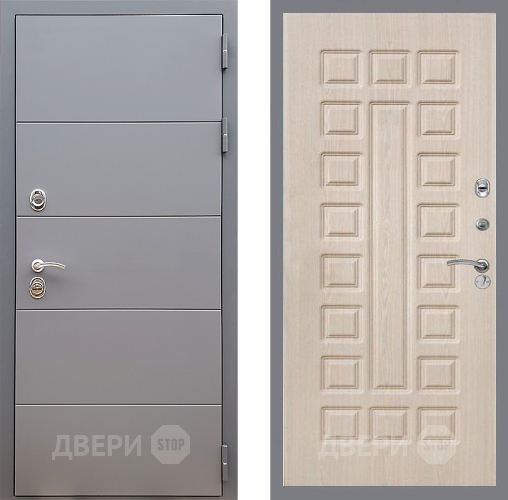Входная металлическая Дверь Стоп АРТ ГРАФИТ ФЛ-183 Беленый дуб в Павловском Посаде