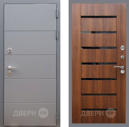 Входная металлическая Дверь Стоп АРТ ГРАФИТ СБ-14 Орех бренди в Павловском Посаде