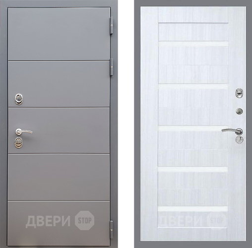 Входная металлическая Дверь Стоп АРТ ГРАФИТ СБ-14 Сандал белый в Павловском Посаде